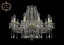 Люстра подвесная хрустальная 11.12.10.240.Gd.Sp Богемиа Арт Классик прозрачная на 10 ламп, основание золотое в стиле классический Люстра подвесная хрустальная 11.12.10.240.Gd.Sp Богемиа Арт Классик прозрачная на 10 ламп, основание золотое в стиле классический